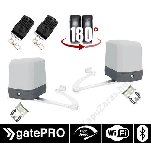 gatePRO PAPILLON WiFi 250 karos kétszárnyú kapunyitó szett